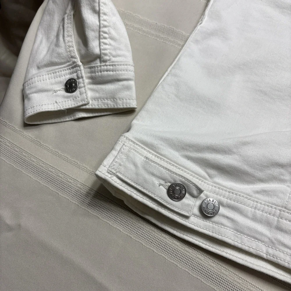 Classic Jean Jacket Solid color‎ WHITE size 1XL Retro y2K 90-now
